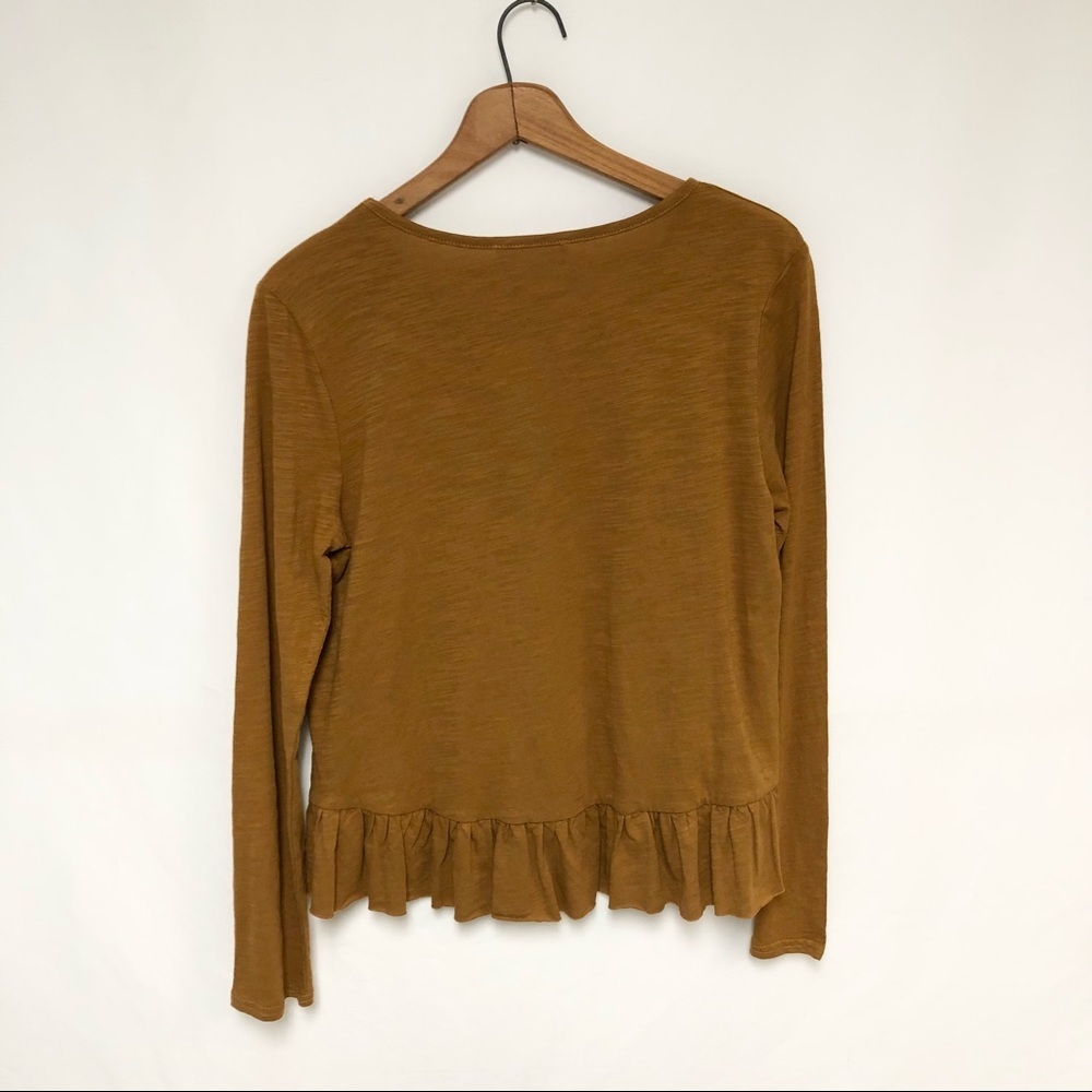 NWT Boutique LoveRiche Ruffle Long Sleeve Top Sz S - Picture 5 of 8
